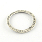 Tibetan Style Alloy Linking Rings, Circle Frames, with Word Dream Hope Trust Love, Cadmium Free & Lead Free, 36x2mm, about 283pcs/1000g