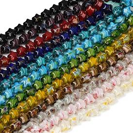 Ручной работы тысячецветник стеклянные бусины нитки, звезда