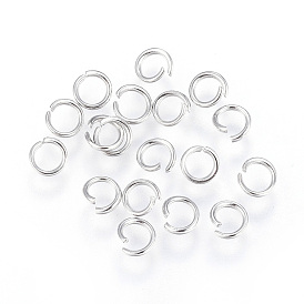 304 Stainless Steel Open Jump Rings, Metal Connectors for DIY Jewelry Crafting and Keychain Accessories
