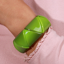 Bracelet acrylique géométrique pour femmes - bracelet triangle audacieux et élégant par ws li meng bijoux