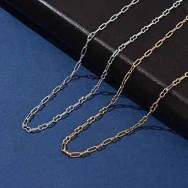 304 ожерелья из нержавеющей стали с арахисовыми звеньями для женщин, ионное покрытие (ip)