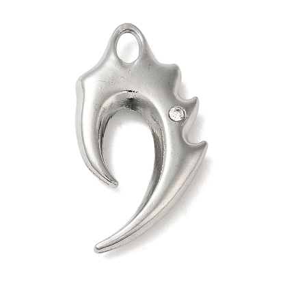 Alloy Pendant, with Rhinestones