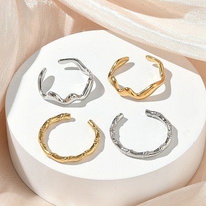 304 открытые кольца-манжеты из нержавеющей стали для женщин