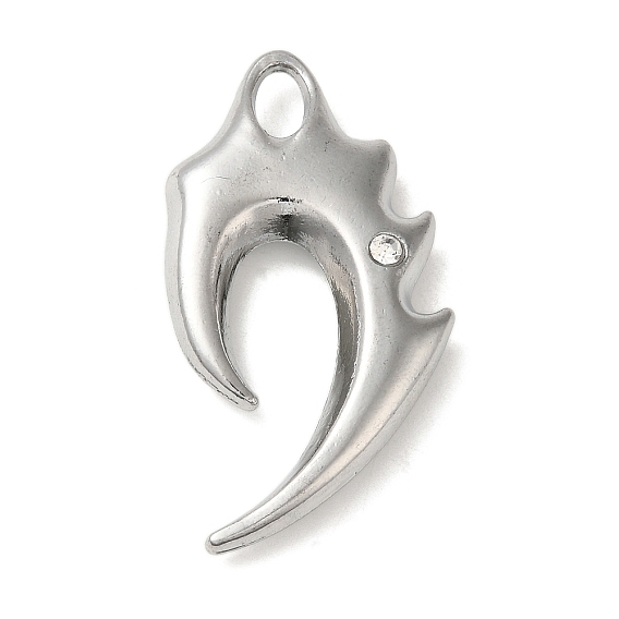 Alloy Pendant, with Rhinestones
