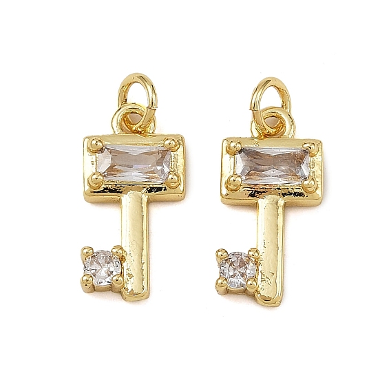 Латунные микро проложить кубического циркония подвески, Брелоки для ключей, без кадмия и без свинца, стойки покрытие, долговечный, с целью перехода в кольце