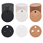 150 Pcs 3 Colors Paper Jewelry Display Cards, for Hanging Earring Display, Flat Round