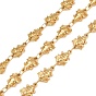 5M 304 Stainless Steel Frog Link Chains, Soldered, with Spool, Ion Plating(IP), Long-Lasting Plated
