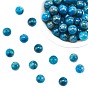 Perles naturelles apatite brins, teint, ronde