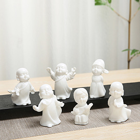 Керамика статуя буддийского монаха, украшение для домашнего офиса по фэн-шуй