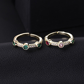 Retro Fashion Ring with Multiple Colors - European and American Style, Elegant and Stylish.