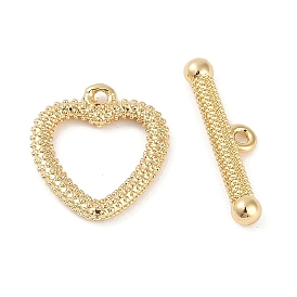 Brass Toggle Clasps, Heart