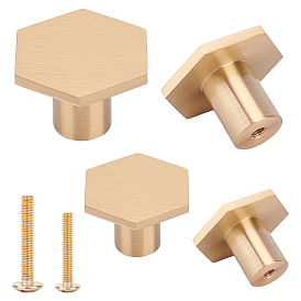 CHGCRAFT Brass Drawer Knobs, with Iron Screw, for Home, Cabinet, Cupboard and Dresser