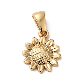 304 Stainless Steel Sunflower Charms