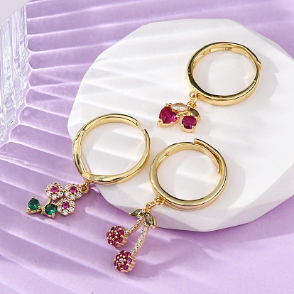 Открытые манжеты из латуни с микропаве и цирконием для женщин, стойки покрытие, прочное покрытие, без кадмия и без свинца, реальный 18 k позолоченный