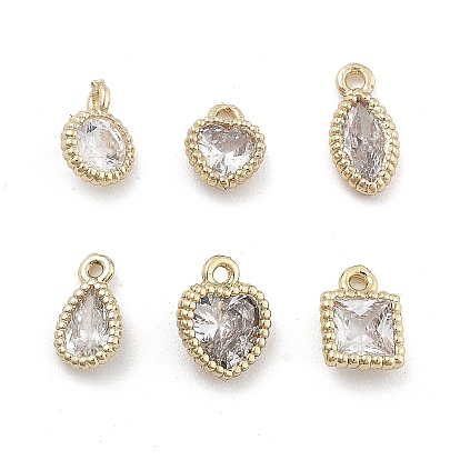 Латунные микро проложить кубического циркония подвески, настоящие 14k позолоченные подвески