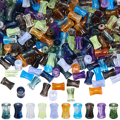 300шт. прозрачные акриловые бусины чернильный эффект градиента ветра, бамбук совместное