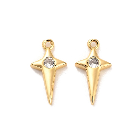 Латунные микро проложить кубического циркония подвески, крест прелести
