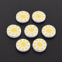 Handmade Polymer Clay Cabochons, Polymer Clay Slices for Resin Crafts & DIY Projects, Flat Round with Sun