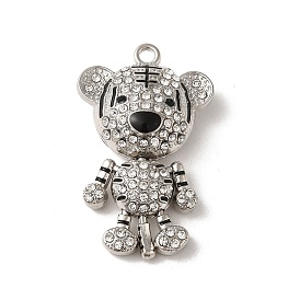 Кулон эмали сплава, со стразами, без кадмия и без свинца, прелести животных