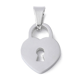 304 прелести нержавеющей стали, подвеска в виде замка в виде сердца, анти-тускнение