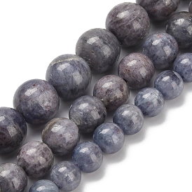 Природные иолит нитей бисера, круглые