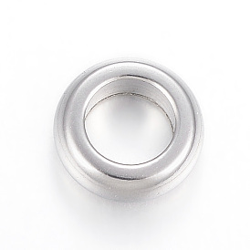 304 Stainless Steel Spacer Beads, Flat Round