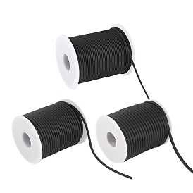 Hollow Pipe PVC Tubular Synthetic Rubber Cord, Wrapped Around White Plastic Spool