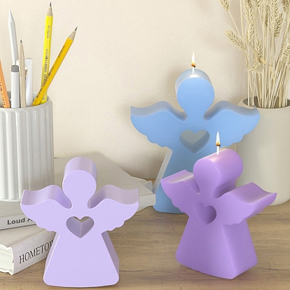 3D Heart Angel Scented Candle Silicone Molds, Candle Making Molds, Aromatherapy Candle Mold