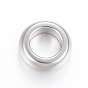 304 Stainless Steel Spacer Beads, Flat Round