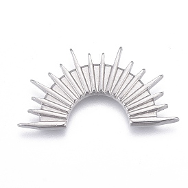 304 Stainless Steel Cabochons, Half Rings Shape