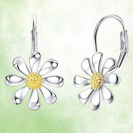 Серьги-кольца из сплава подсолнечника