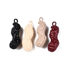 Alloy Spary Painted Pendants, Lead Free & Nickel Free & Cadmium Free, Peanut Charms