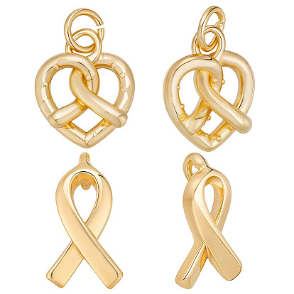 12 шт 2 стили латунные подвески, с целью перехода в кольце