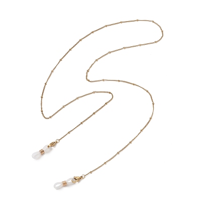 304 Цепочка из нержавеющей стали для очков, с силиконовыми петлями на концах