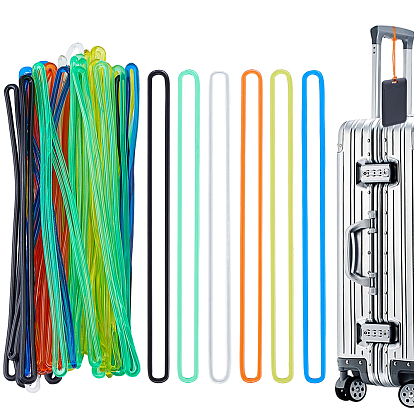 60Stück 6Farben PVC Gepäckanhänger Riemen