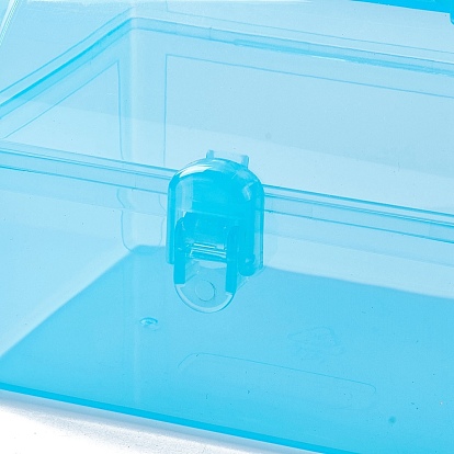 Blue Portable First Aid Box Organizer, Multipurpose Sewing Box