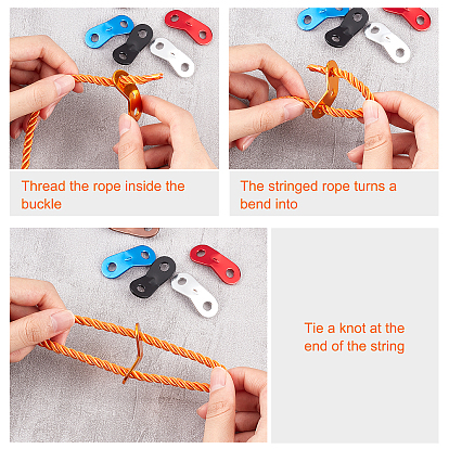 SUPERFINDINGS 36Pcs 6 Colors Aluminum Alloy Guyline Cord Adjuster, Tent Tensioners, for Tent Camping Hiking Backpacking Outdoor Activity
