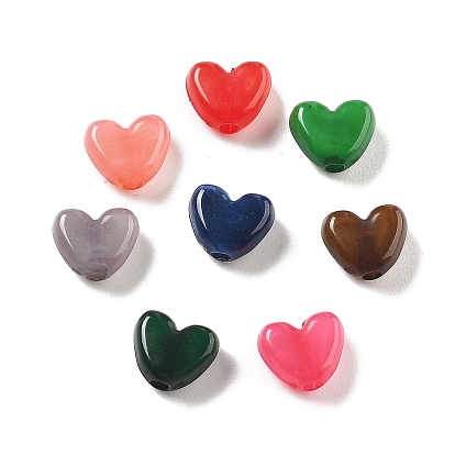 50шт акриловые бусины, бусы из искусственного камня, сердце