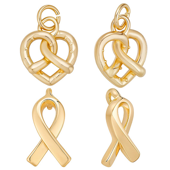 12 шт 2 стили латунные подвески, с целью перехода в кольце