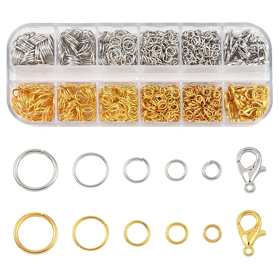 DIY-Schmuck-Set, mit eisernen Biegeringen und Hummerkrallenverschlüssen aus Zinklegierung