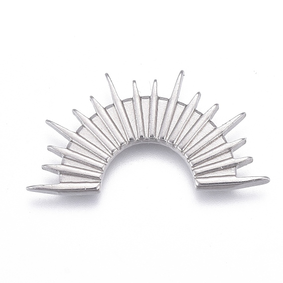 304 Stainless Steel Cabochons, Half Rings Shape