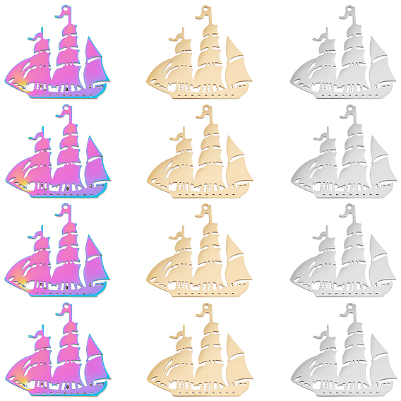 12шт. 3 цвета 304 подвеска из нержавеющей стали, корабельные прелести