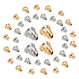 40Pcs 2 Colors Brass Ear Nuts, Earring Backs