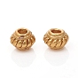 Brass Beads, Long-Lasting Plated, Matte Style, Rondelle