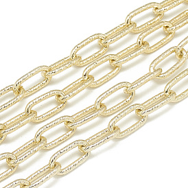 Cadenas de cable de aluminio, textura, sin soldar, oval