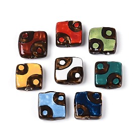 Ручной фарфоровые керамические шарики, квадратный, Famille выросли стиле