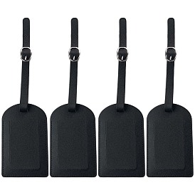 Багажная бирка из искусственной кожи 4шт., с застежкой железа, этикетки для путешествий, бирки с именами чемоданов