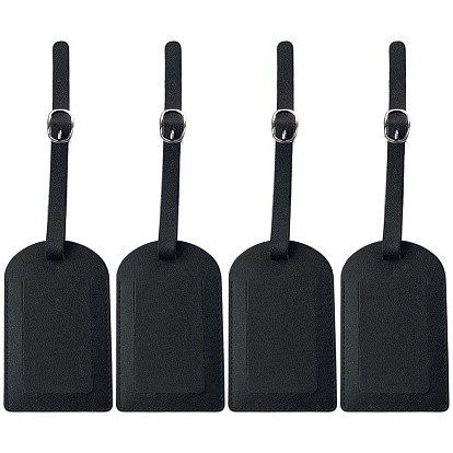 Багажная бирка из искусственной кожи 4шт., с застежкой железа, этикетки для путешествий, бирки с именами чемоданов