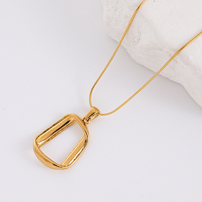 Винтажные 304 трапециевидные подвески из нержавеющей стали, со змеиным цепи, элегантные модные женские украшения