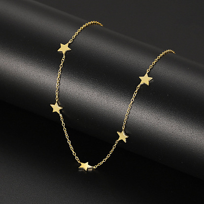 Stylish S925 Sterling Silver Star Necklace - Versatile and Elegant Lock Chain Design
